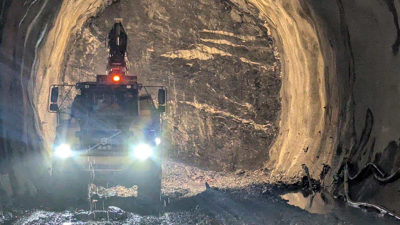 Partie française du chantier du tunnel Lyon-Turin.