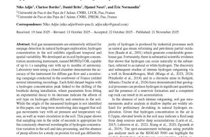 In-soil hydrogen concentration monitoring using MONHyTOR: application for natural hydrogen exploration