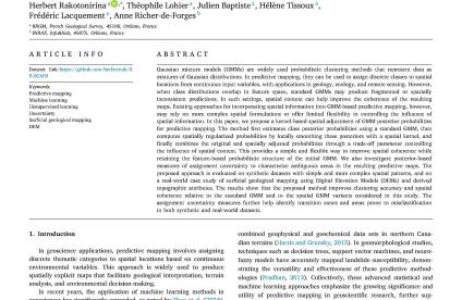 Predictive mapping and assignment uncertainty with a spatially adjusted Gaussian mixture model