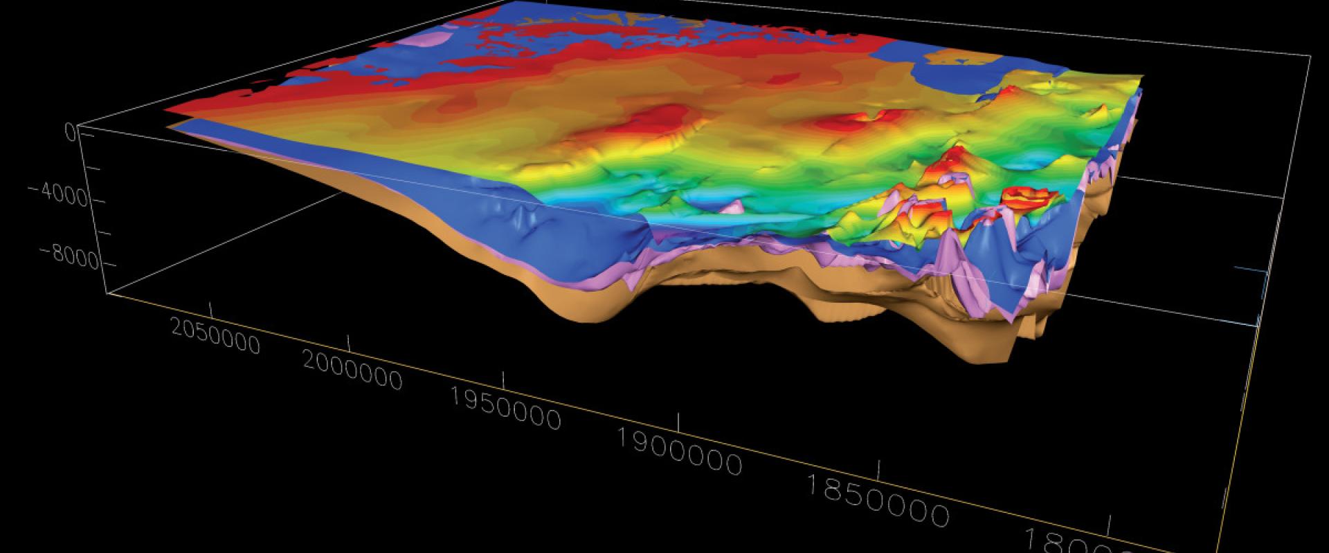 Modélisation 3D surfacique du Bassin aquitain, de l'avant-pays nord pyrénéen à l'embouchure de la Gironde (Gironde).