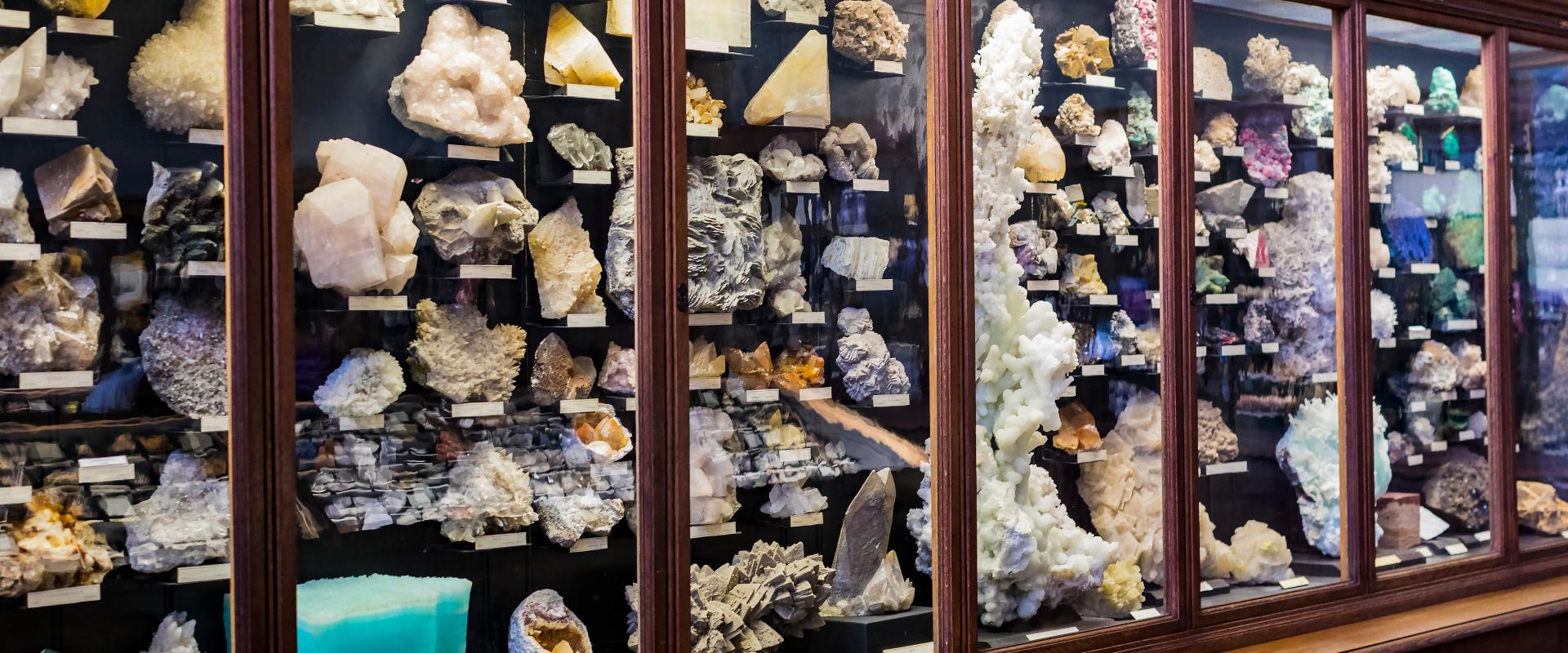 Collection of minerals of stones and metals Museum of Natural History, Vienna.