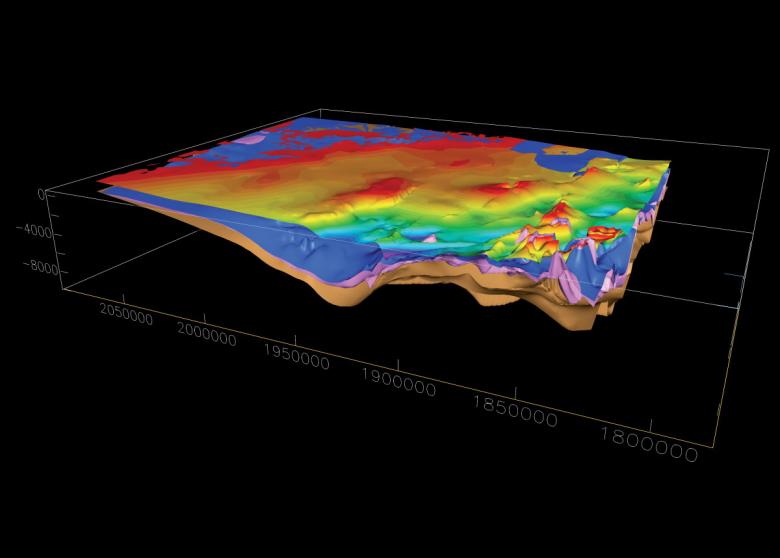 Modélisation 3D surfacique du Bassin aquitain