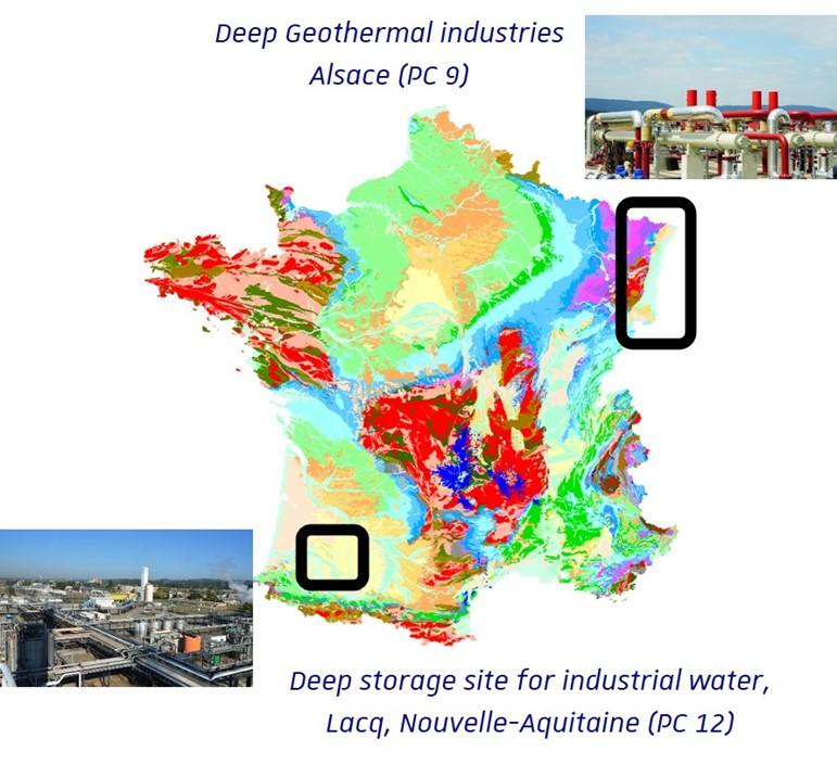 Sites d'étude du projet REINFORCE, déjà associés à deux autres projets du programme.
