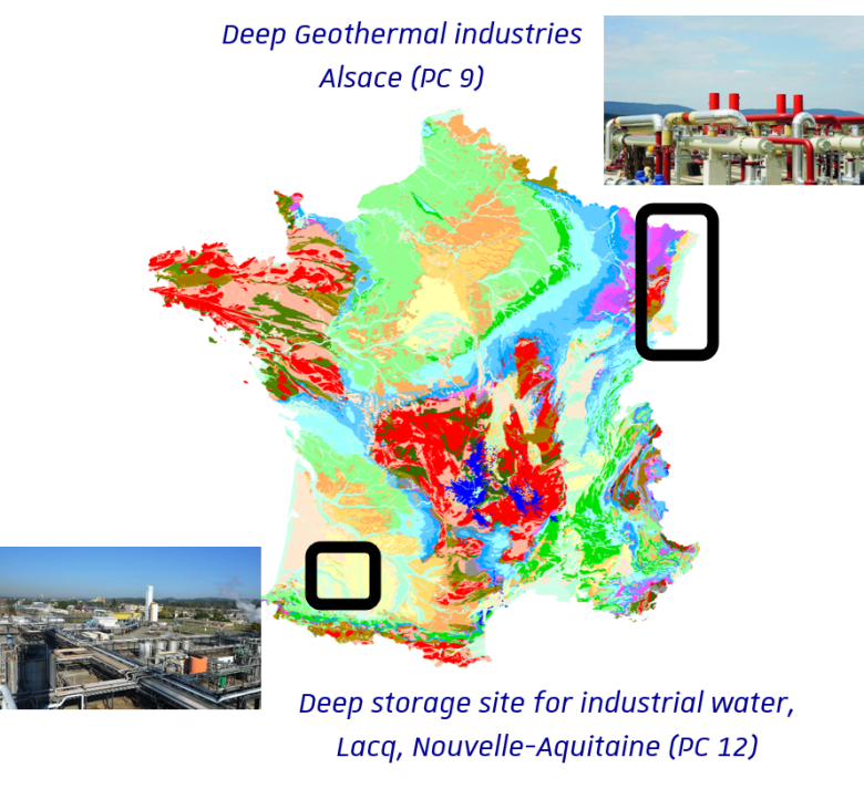 Sites d'étude du projet REINFORCE, déjà associés à deux autres projets du programme.