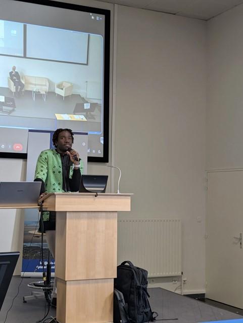 Ibrahim Sanogo (BRGM) lors de son intervention sur la normativité privée au colloque « De l’extraction à la réhabilitation : les dimensions juridiques de l’exploitation minière entre environnement, travail et santé », organisé par L’Université Littoral Côte d’Opale (ULCO) en mars 2026.