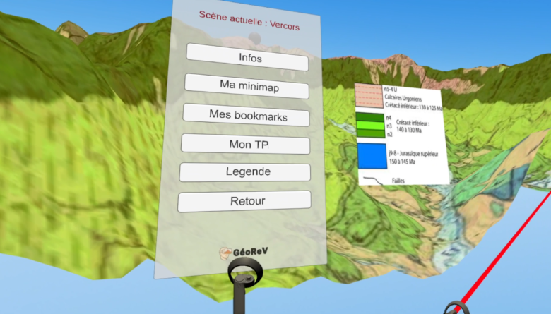 Extrait de l'interface GéoRev.